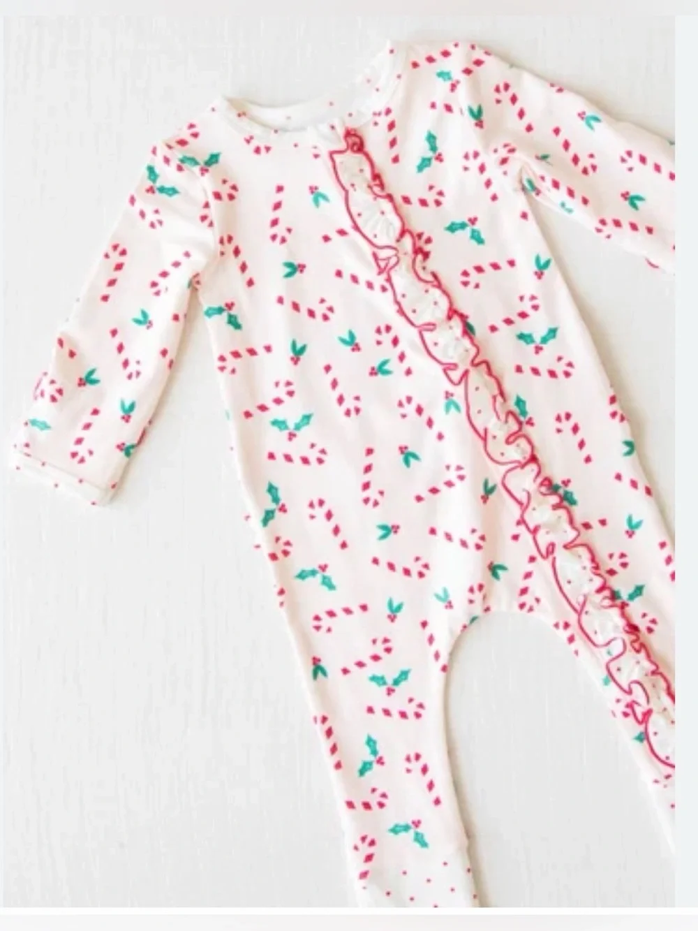 SWEET HONEY Candy Cane Ruffle Layette - 18M